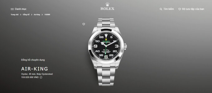 Chiếc Rolex Air-king là một trong những mẫu rẻ nhất cũng có giá tới 150 triệu đồng