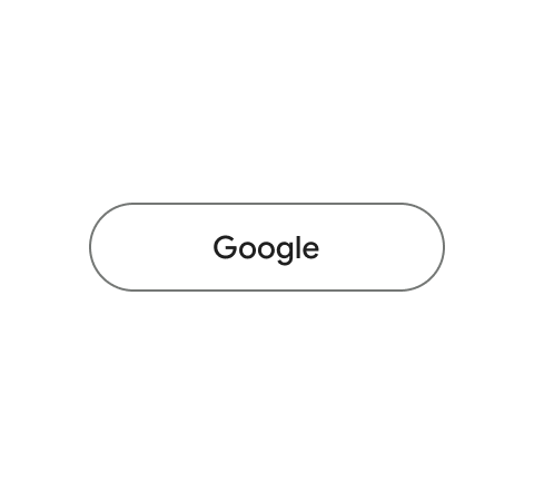 nút Đăng nhập bằng Google có hình tròn và giao diện trung tính