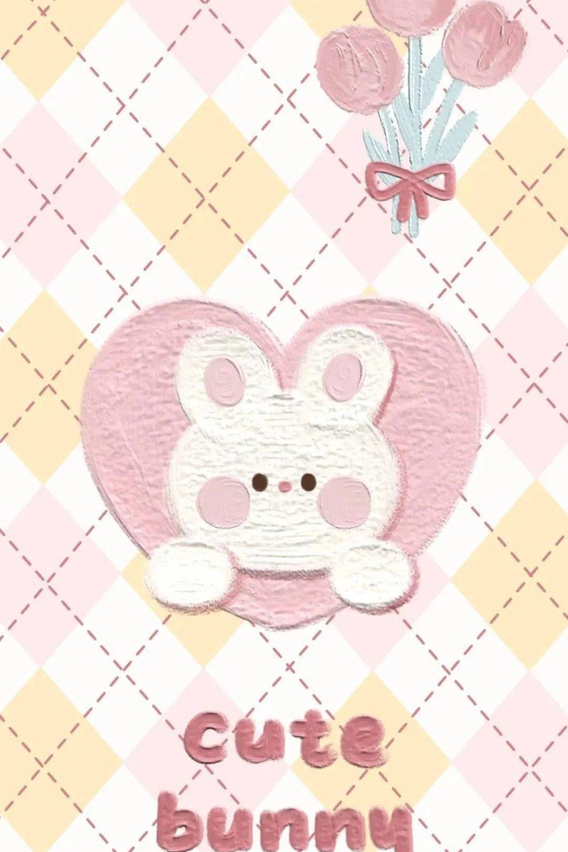 Thỏ chibi ngộ nghĩnh làm ảnh nền đẹp mắt