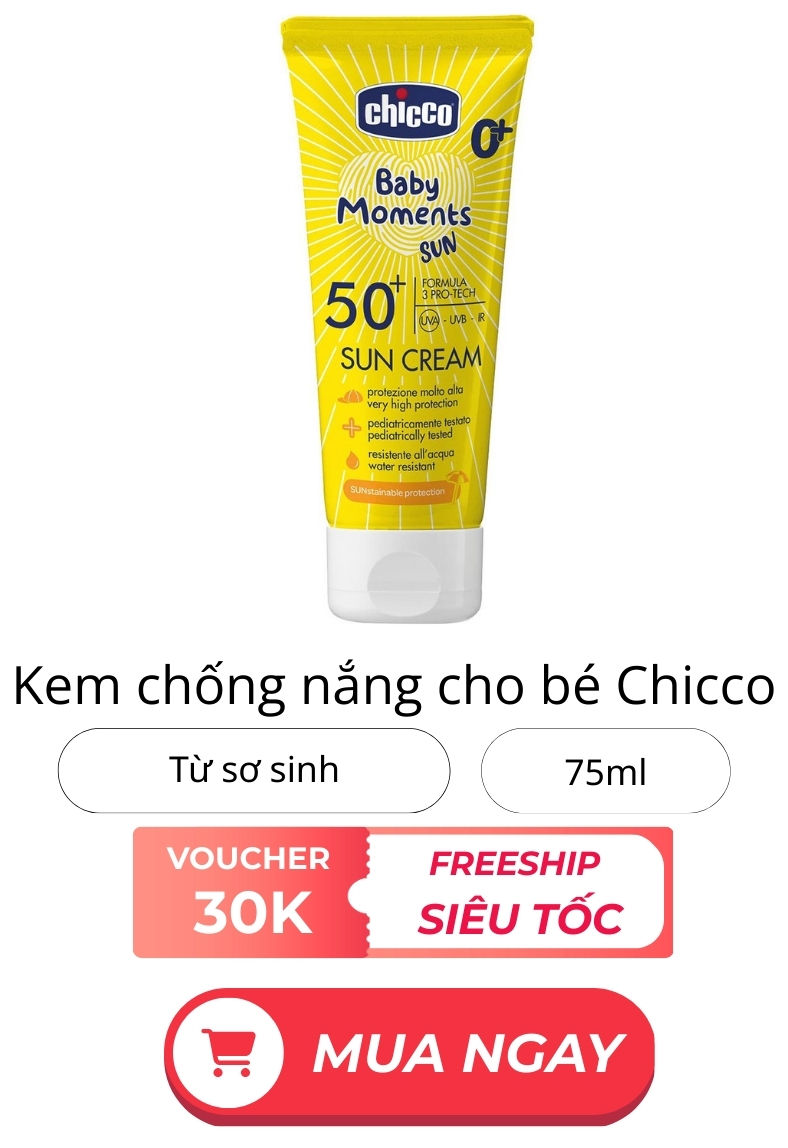 Kem chống nắng cho bé Chicco