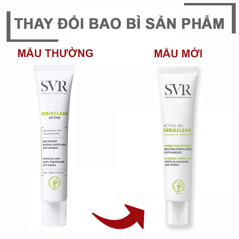 thegioiskinfood.com - Kem Dưỡng SVR Kiểm Soát Dầu Nhờn, Cải Thiện Mụn & Mờ Thâm Sebiaclear Active Gel 40ml