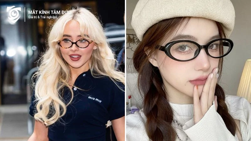 Gọng kính bầu dục - mẫu kính hot trend giúp tôn lên đường nét khuôn mặt. Thiết kế thanh lịch phù hợp với phong cách cổ điển và hiện đại.