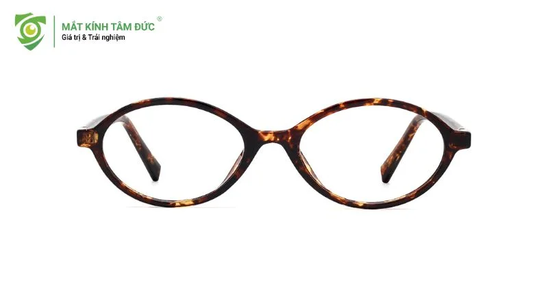 Mắt kính gọng bầu dục họa tiết kính đồi mồi - xu hướng kính mắt 2025 đầy tinh tế. Mẫu kính phù hợp với những ai yêu thích phong cách vintage và thanh lịch.