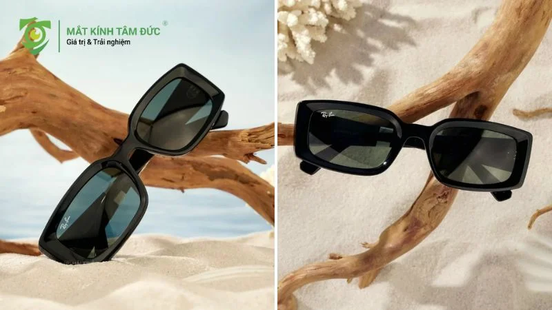 Kính mát chữ nhật Ray-Ban - mắt kính hot trend 2025 với thiết kế mạnh mẽ, cá tính. Phù hợp với phong cách tối giản nhưng không kém phần thời trang.