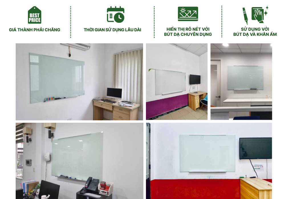 Bảng Kính Trắng Từ GlassMag