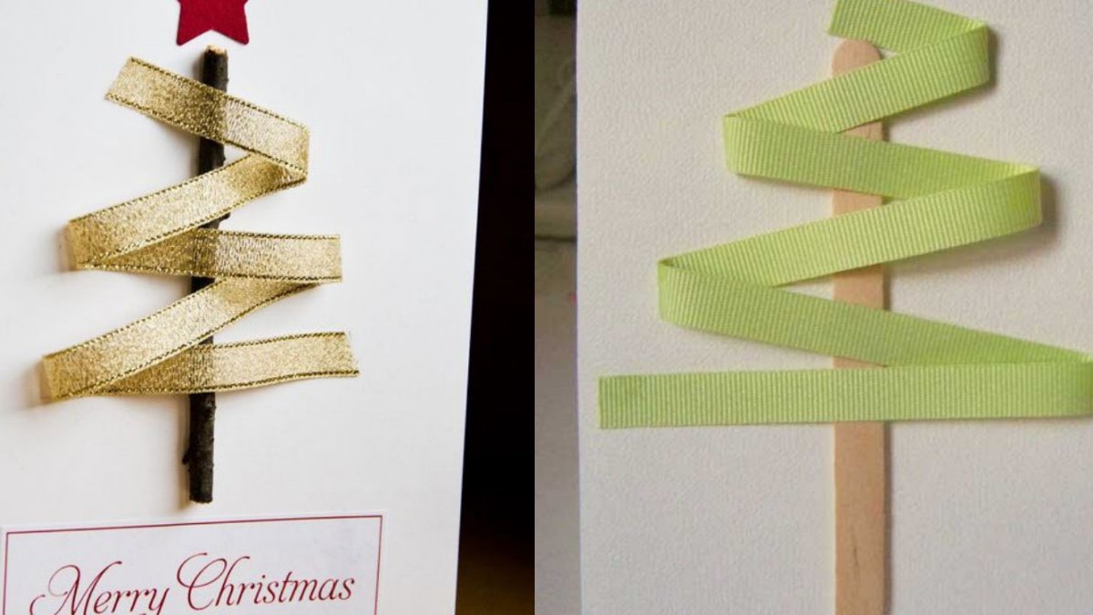Thiệp Noel từ que gỗ
