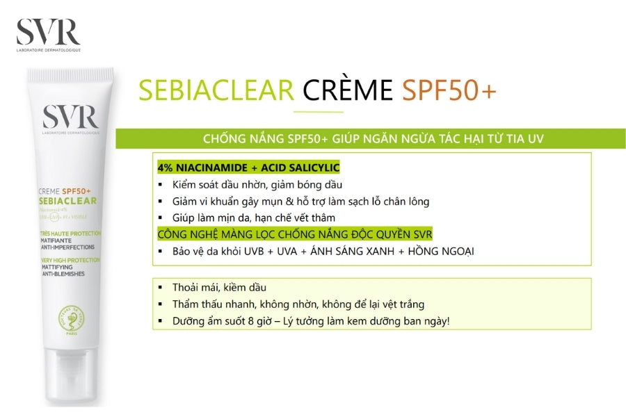 SVR Sebiaclear Creme SPF50+