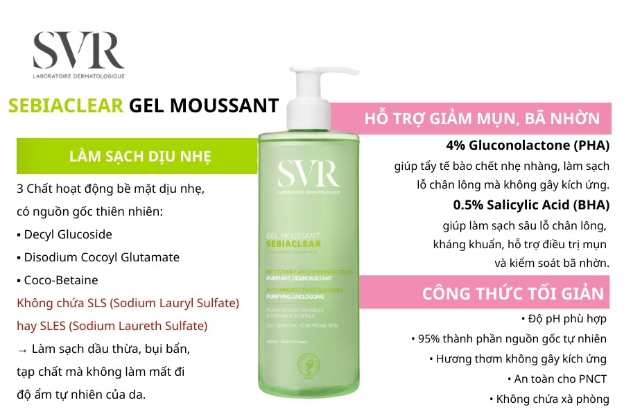 SVR Sebiaclear Gel Moussant