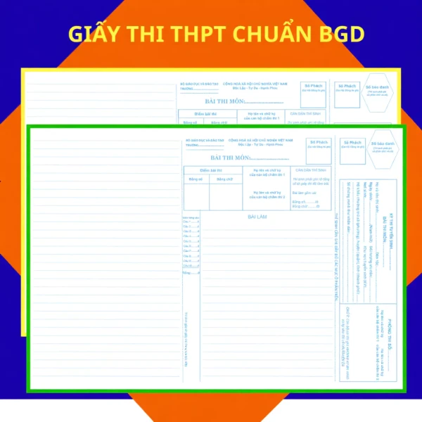 Hình ảnh sản phẩm Giấy Thi A3 Mẫu Sở GD&ĐT Chuẩn - 10-50 Tờ - Giá Chỉ 35.000đ
