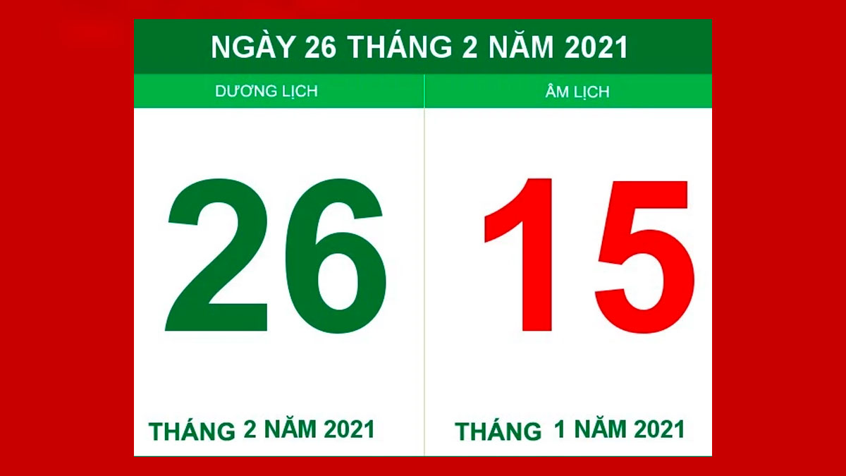 Ngày 15 tháng 1 là ngày bao nhiêu âm?