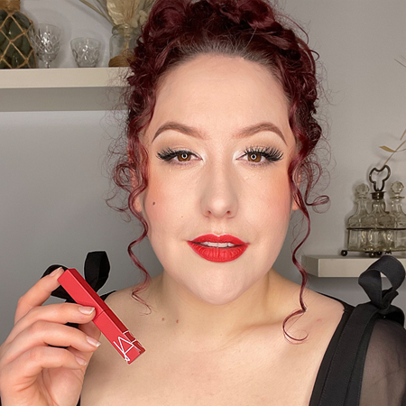 Nars Powermatte lipstick in Notorious review and wear test by Miss Amy May