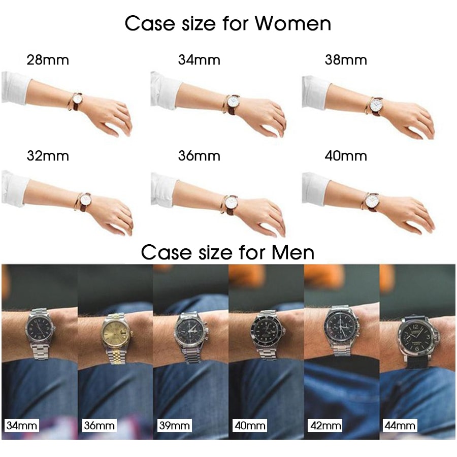 Chọn size đồng hồ phù hợp với tay