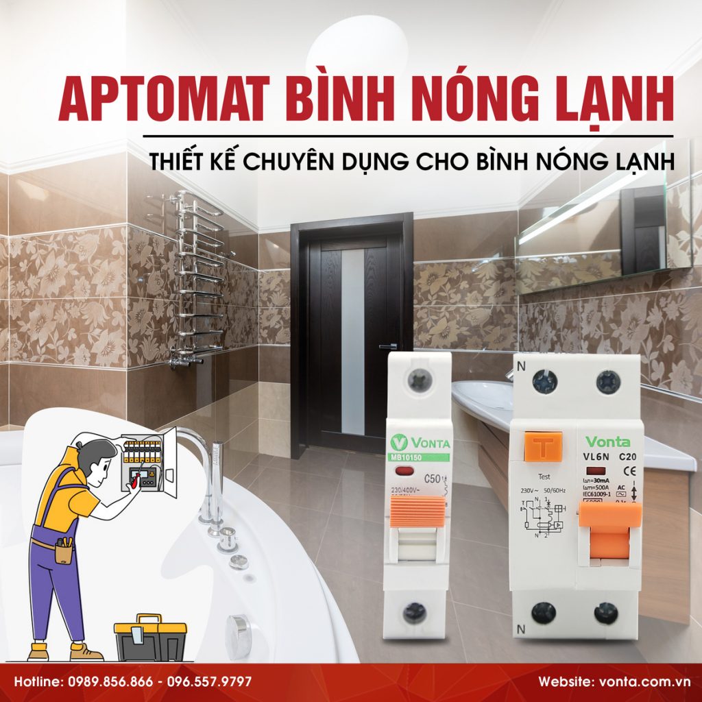NÊN DÙNG CÔNG TẮC HAY APTOMAT ĐỂ BẬT/TẮT BÌNH NÓNG LẠNH?