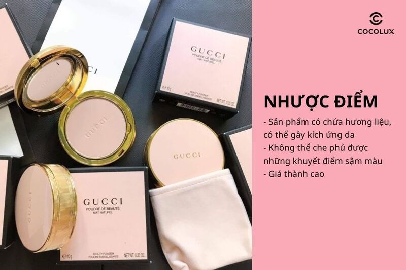 Nhược điểm của phấn phủ Gucci Poudre De Beauté Mat Naturel