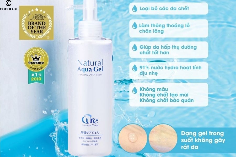 Ưu điểm của Tẩy Tế Bào Chết Cure Natural Aqua Gel