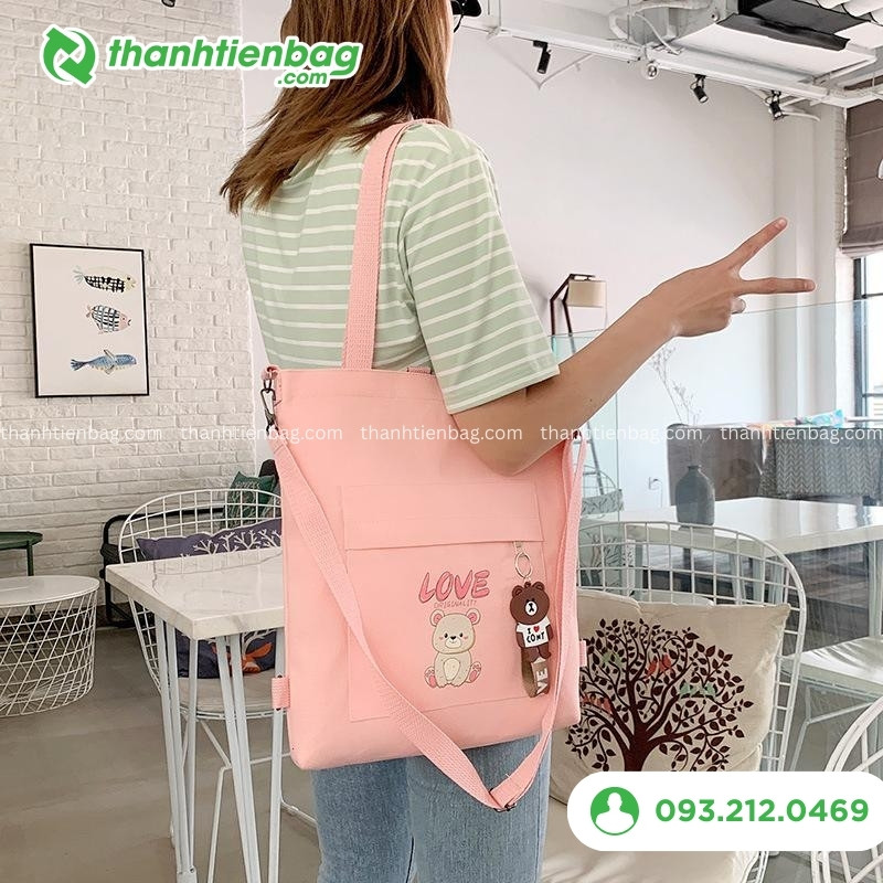 túi vải đeo vai hàn quốc phong cách
