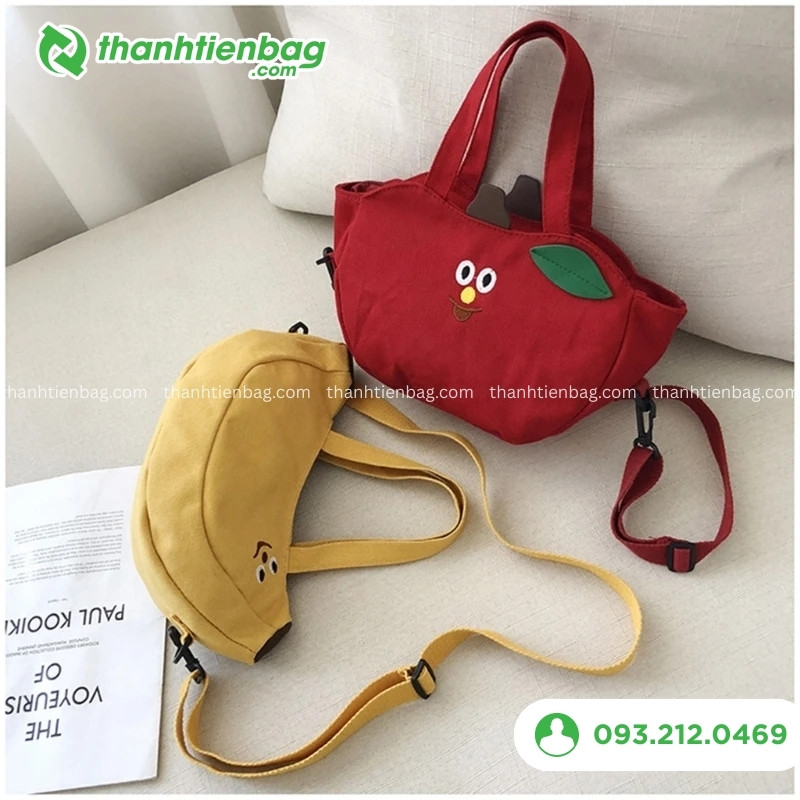 túi vải đeo chéo nữ dễ thương