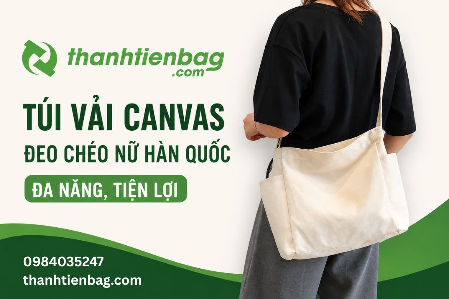 Túi vải đeo chéo nữ Hàn Quốc
